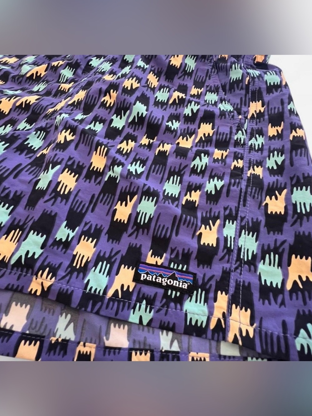 Patagonia 5” Baggies Athletic Run Hike Casual Multicolor Shorts Women’s Small - Picture 3 of 6